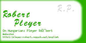 robert pleyer business card